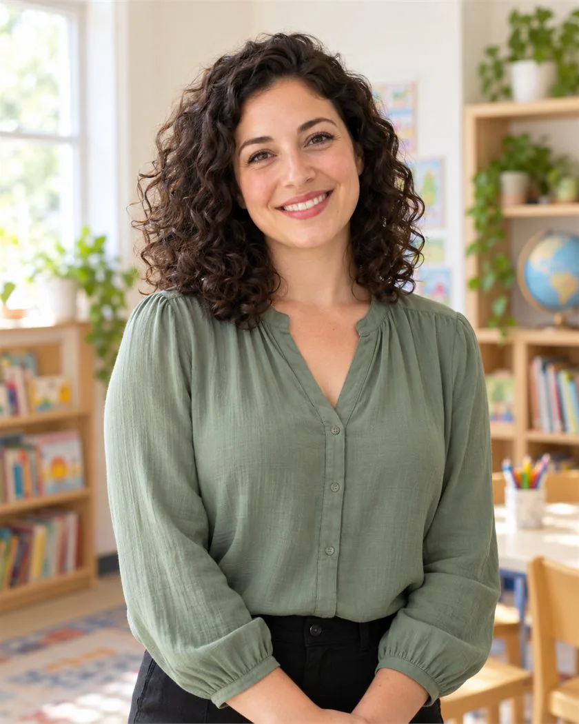 Illustrative portrait of Giulia, language coach